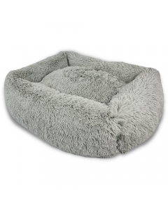 Topmast Fluffy Lounge Series – Hundebett – Plüsch Haustierbett – Silber