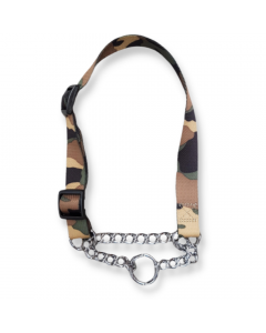 Nylon Halsband - Camouflage - Met Slipketting