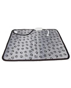 Topmast Heating pad Verwarmingsmat voor Honden en Katten 45 x 45 cm + afstandbediening - grijs met voetprint