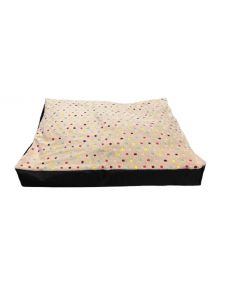 Topmast Blockkissen Hundekissen -  Fleece Dots - Weiche Füllung - 100 x 70 x 10 cm