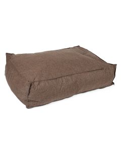 Topmast Hondenkussen Riva - Extra Dik Matras 27 cm - Bruin - Orthopedische silicone vulling