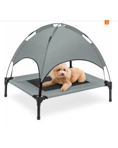 Hondenstretcher met luifel 76 x 61 cm - Antraciet